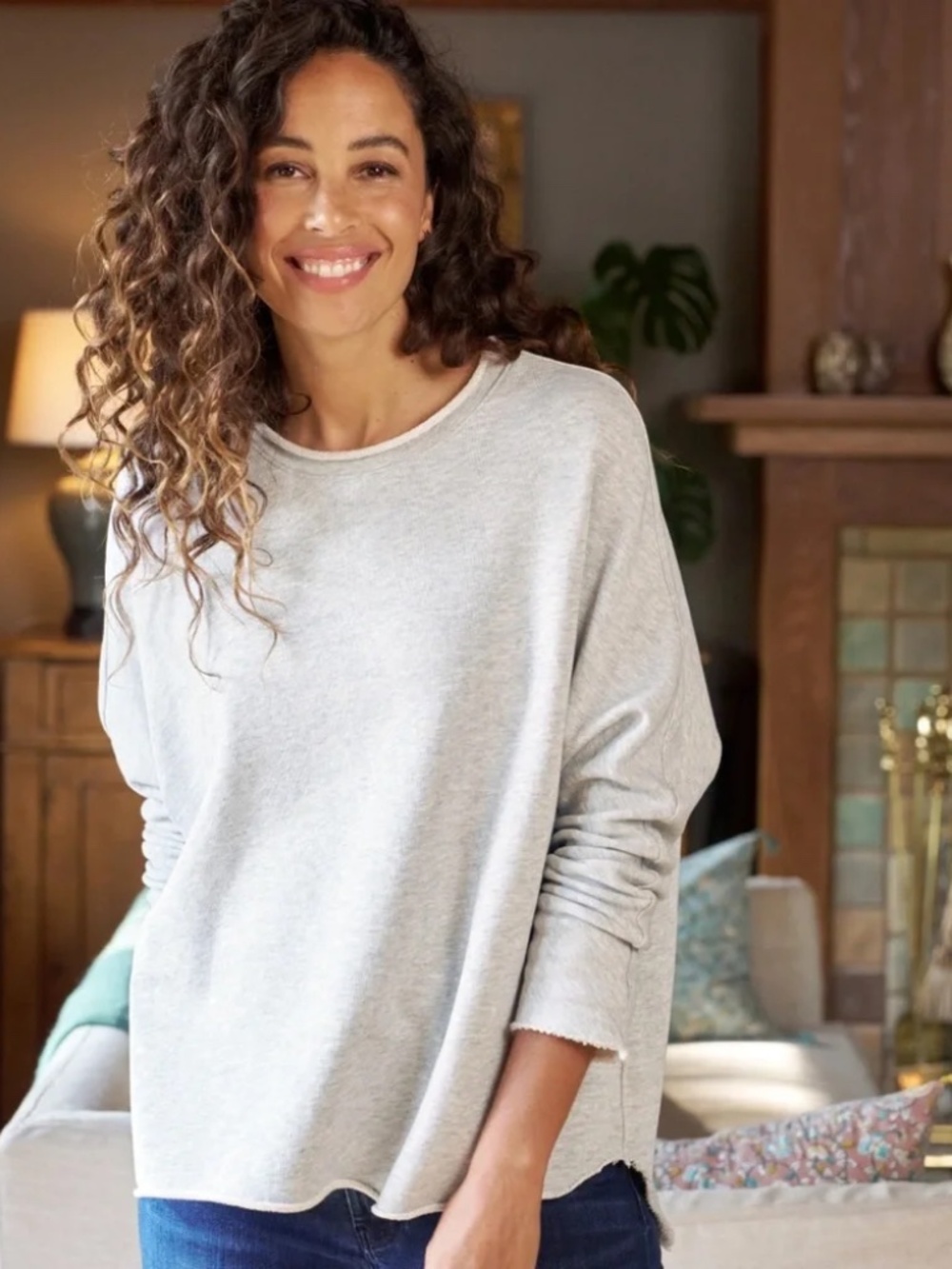 Frank & Eileen Anna Long-Sleeve Capelet In Light Gray Women's size M